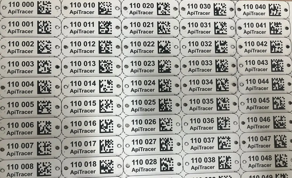ApiTracer Datamatrix labels  rectangle x50 :  0,44cts/labels