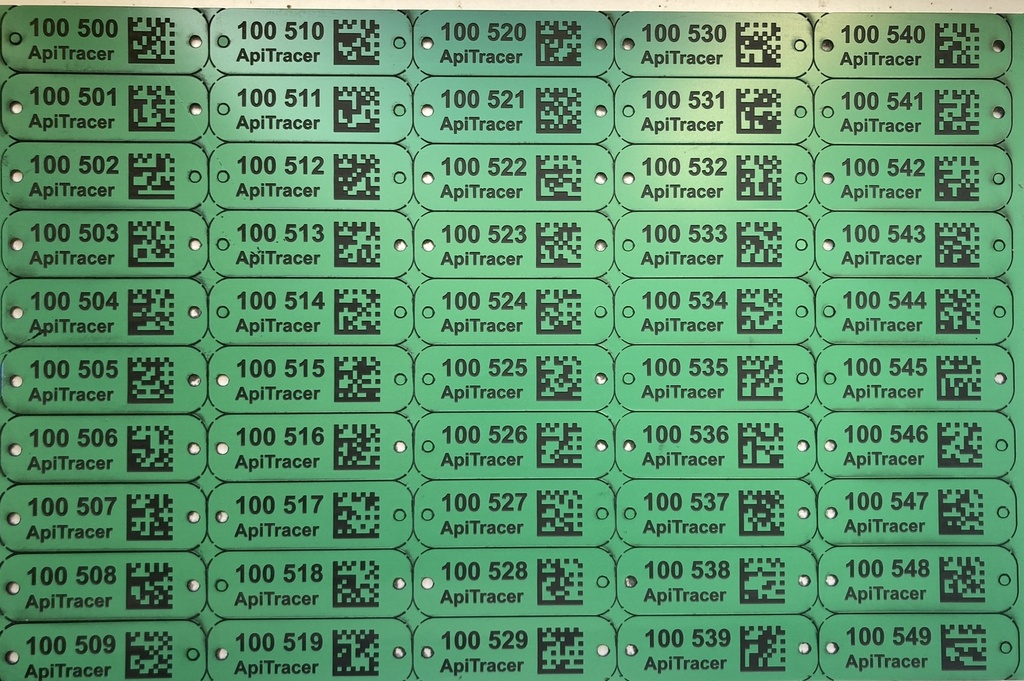 ApiTracer Datamatrix labels  rectangle x50 :  0,44cts/labels