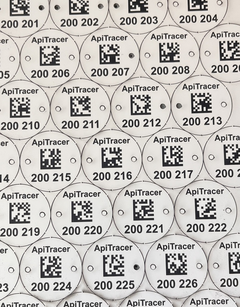 Etiquettes ApiTracer Datamatrix ronde x36 soit 0,55cts/étiquette