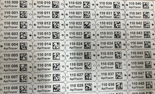 Etiquette ApiTracer Datamatrix rectangle x50 soit 0,44cts/étiquette